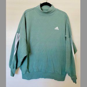 Adidas Mock-Neck Sweatshirt in Sage Green